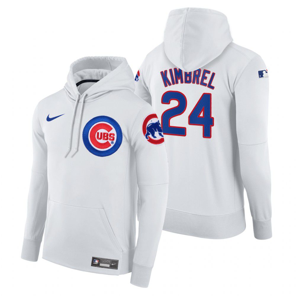 Men Chicago Cubs #24 Kimbrel white home hoodie 2021 MLB Nike Jerseys